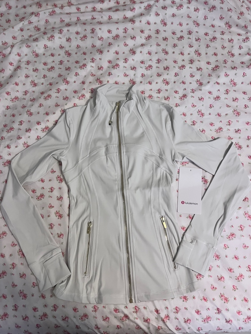 lululemon athletica ivory define Jacket with Gold Hardware